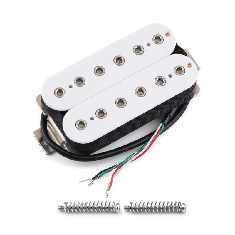 FLEOR Bridge Pickup Ceramic Double Coil Humbucker Pickups for Electric Guitar Pickup-White - Image 1